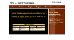 Desktop Screenshot of kohnmedicalandweightloss.com